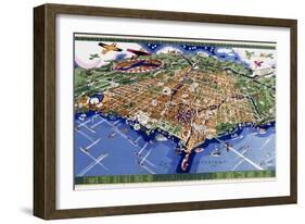 Chicago World's Fair Map-null-Framed Giclee Print