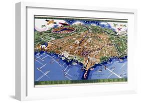 Chicago World's Fair Map-null-Framed Giclee Print