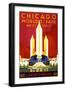 "Chicago World's Fair" Vintage Travel Poster, 1933-Piddix-Framed Art Print