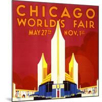 "Chicago World's Fair" Vintage Travel Poster, 1933-Piddix-Mounted Art Print