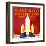 "Chicago World's Fair" Vintage Travel Poster, 1933-Piddix-Framed Art Print