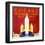 "Chicago World's Fair" Vintage Travel Poster, 1933-Piddix-Framed Art Print