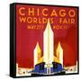 "Chicago World's Fair" Vintage Travel Poster, 1933-Piddix-Framed Stretched Canvas