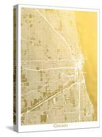 Chicago-The Gold Foil Map Company-Stretched Canvas