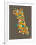 Chicago-Jazzberry Blue-Framed Art Print