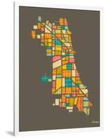 Chicago-Jazzberry Blue-Framed Art Print