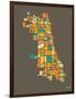 Chicago-Jazzberry Blue-Framed Art Print