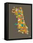 Chicago-Jazzberry Blue-Framed Stretched Canvas