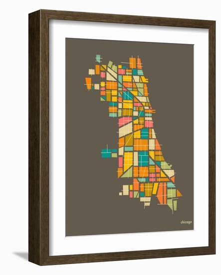 Chicago-Jazzberry Blue-Framed Art Print