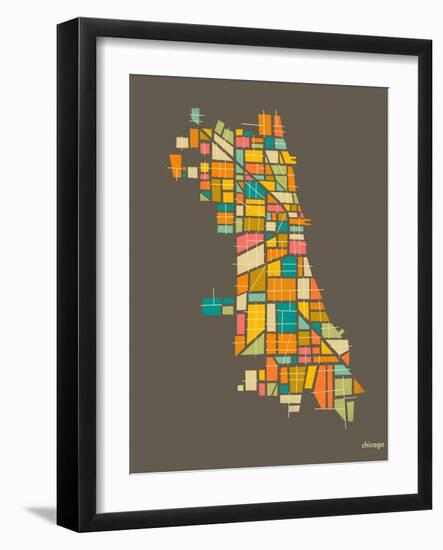 Chicago-Jazzberry Blue-Framed Art Print