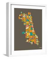 Chicago-Jazzberry Blue-Framed Art Print