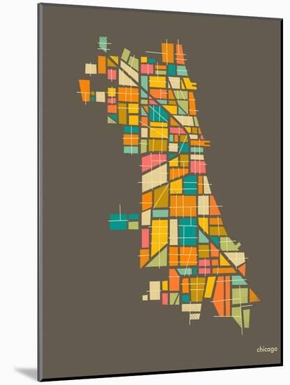 Chicago-Jazzberry Blue-Mounted Art Print