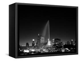 Chicagos Buckingham Fountain, Black & White-Steve Gadomski-Framed Stretched Canvas