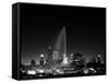 Chicagos Buckingham Fountain, Black & White-Steve Gadomski-Framed Stretched Canvas