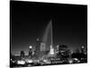 Chicagos Buckingham Fountain, Black & White-Steve Gadomski-Stretched Canvas