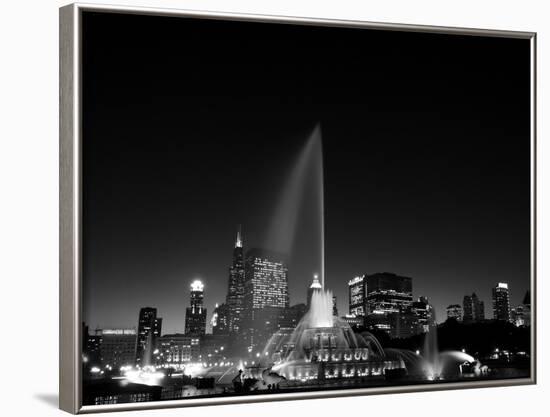 Chicagos Buckingham Fountain, Black & White-Steve Gadomski-Framed Photographic Print