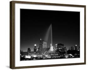 Chicagos Buckingham Fountain, Black & White-Steve Gadomski-Framed Photographic Print