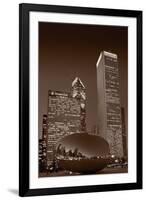 Chicagos Millennium Park BW-Steve Gadomski-Framed Photographic Print