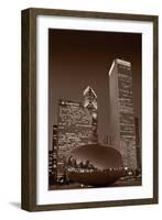 Chicagos Millennium Park BW-Steve Gadomski-Framed Photographic Print