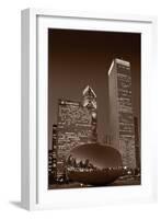 Chicagos Millennium Park BW-Steve Gadomski-Framed Photographic Print