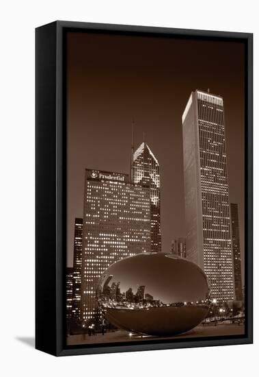 Chicagos Millennium Park BW-Steve Gadomski-Framed Stretched Canvas