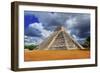 Chichen Itza Kukulkan Mayan Pyramid Dramatic Sky Mexico Yucatan-holbox-Framed Photographic Print