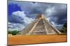 Chichen Itza Kukulkan Mayan Pyramid Dramatic Sky Mexico Yucatan-holbox-Mounted Photographic Print