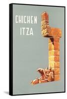 Chichen Itza, Mexican Travel Poster-null-Framed Stretched Canvas