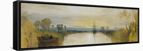 Chichester Canal-J. M. W. Turner-Framed Stretched Canvas