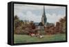 Chichester, Cathedral, from the Meadows-Alfred Robert Quinton-Framed Stretched Canvas