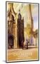 Chichester, West Sussex Clock Tower and Cathedral-null-Mounted Art Print