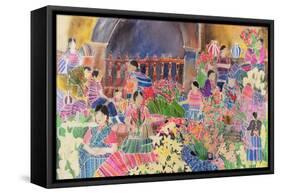 Chichicastango, Market Day-Hilary Simon-Framed Stretched Canvas