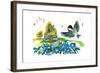 Chick-A-Dee-Dee-Dee - Jack & Jill-Florence McCurdy-Framed Giclee Print