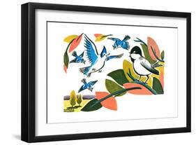 Chick-A-Dee-Dee-Dee - Jack & Jill-Florence McCurdy-Framed Giclee Print