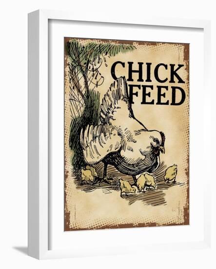 Chick Feed-null-Framed Giclee Print