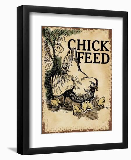 Chick Feed-null-Framed Premium Giclee Print