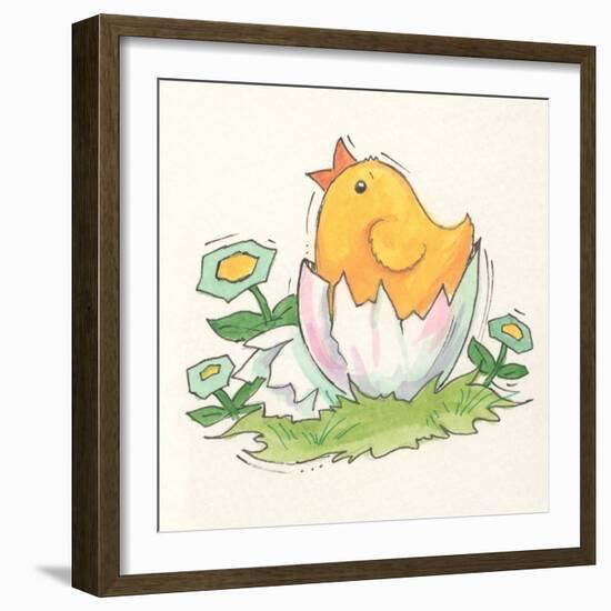 Chick with Egg-Beverly Johnston-Framed Giclee Print