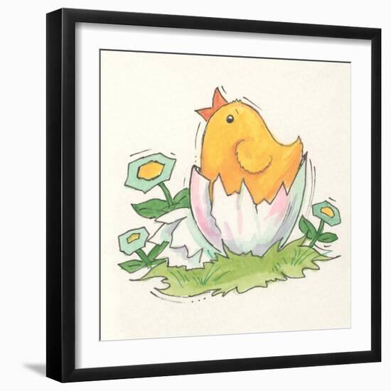 Chick with Egg-Beverly Johnston-Framed Giclee Print