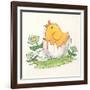 Chick with Egg-Beverly Johnston-Framed Premium Giclee Print