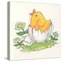 Chick with Egg-Beverly Johnston-Stretched Canvas