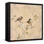 Chickadee and Pear-Jill Schultz McGannon-Framed Stretched Canvas