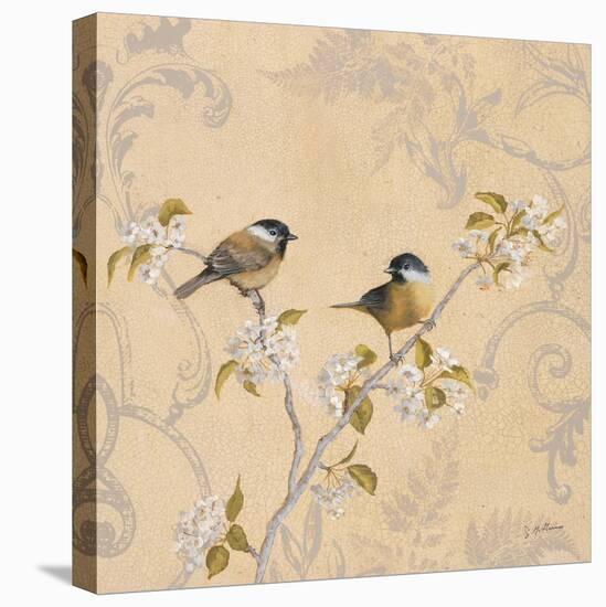 Chickadee and Pear-Jill Schultz McGannon-Stretched Canvas