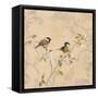 Chickadee and Pear-Jill Schultz McGannon-Framed Stretched Canvas