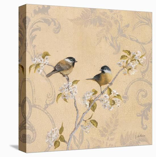 Chickadee and Pear-Jill Schultz McGannon-Stretched Canvas