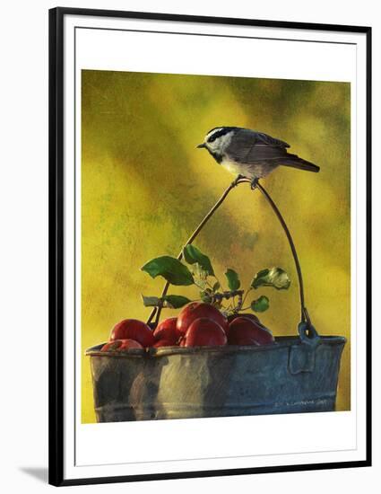Chickadee Apples-Chris Vest-Framed Premium Giclee Print