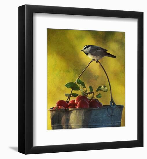 Chickadee Apples-Chris Vest-Framed Art Print