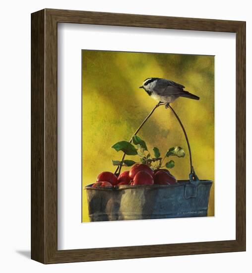 Chickadee Apples-Chris Vest-Framed Art Print