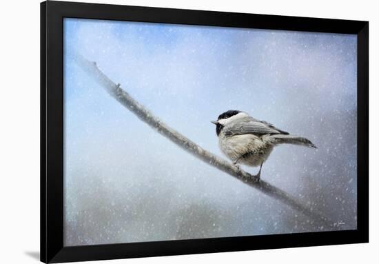 Chickadee in the Snow-Jai Johnson-Framed Giclee Print