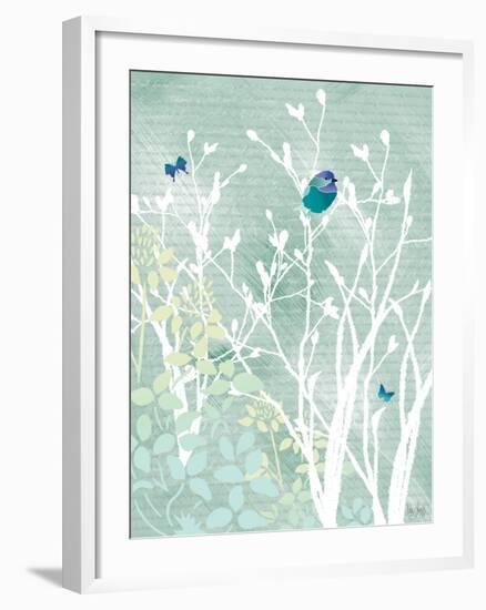 Chickadee on White Branches-Bee Sturgis-Framed Art Print