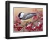 Chickadee with Berries-William Vanderdasson-Framed Giclee Print